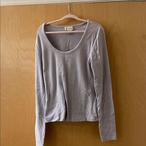 Calvin Klein Jeans Light Lavender Scoop-Neck Long Sleeve Tee